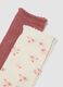 3-pack of long pink socks in stretch organic cotton_1