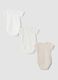 3-pack of multicolour organic cotton crew-neck bodysuits with print_1