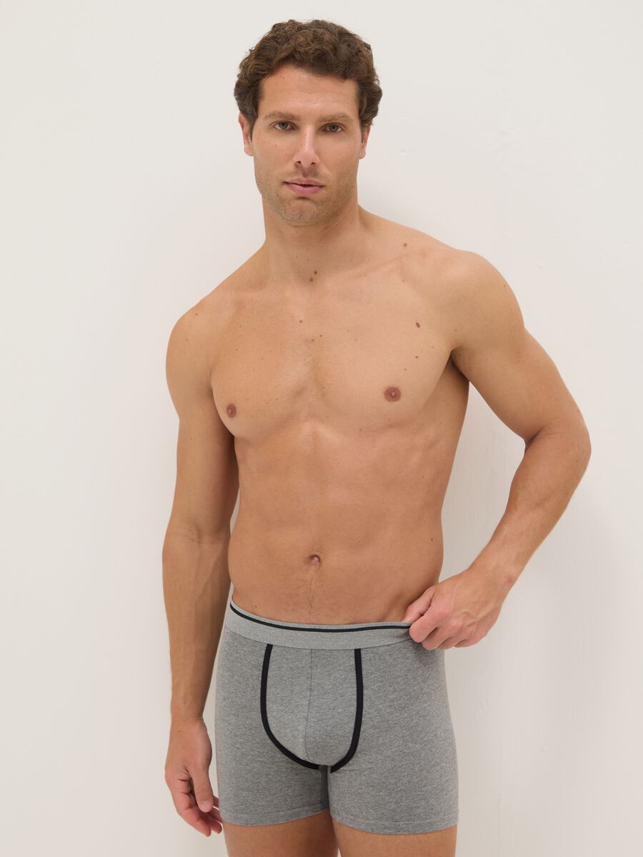 Multicolour regular-fit stretch organic cotton midi boxer 3-pack_0