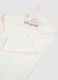 White cotton blend bathrobe with hood and embroidery_2