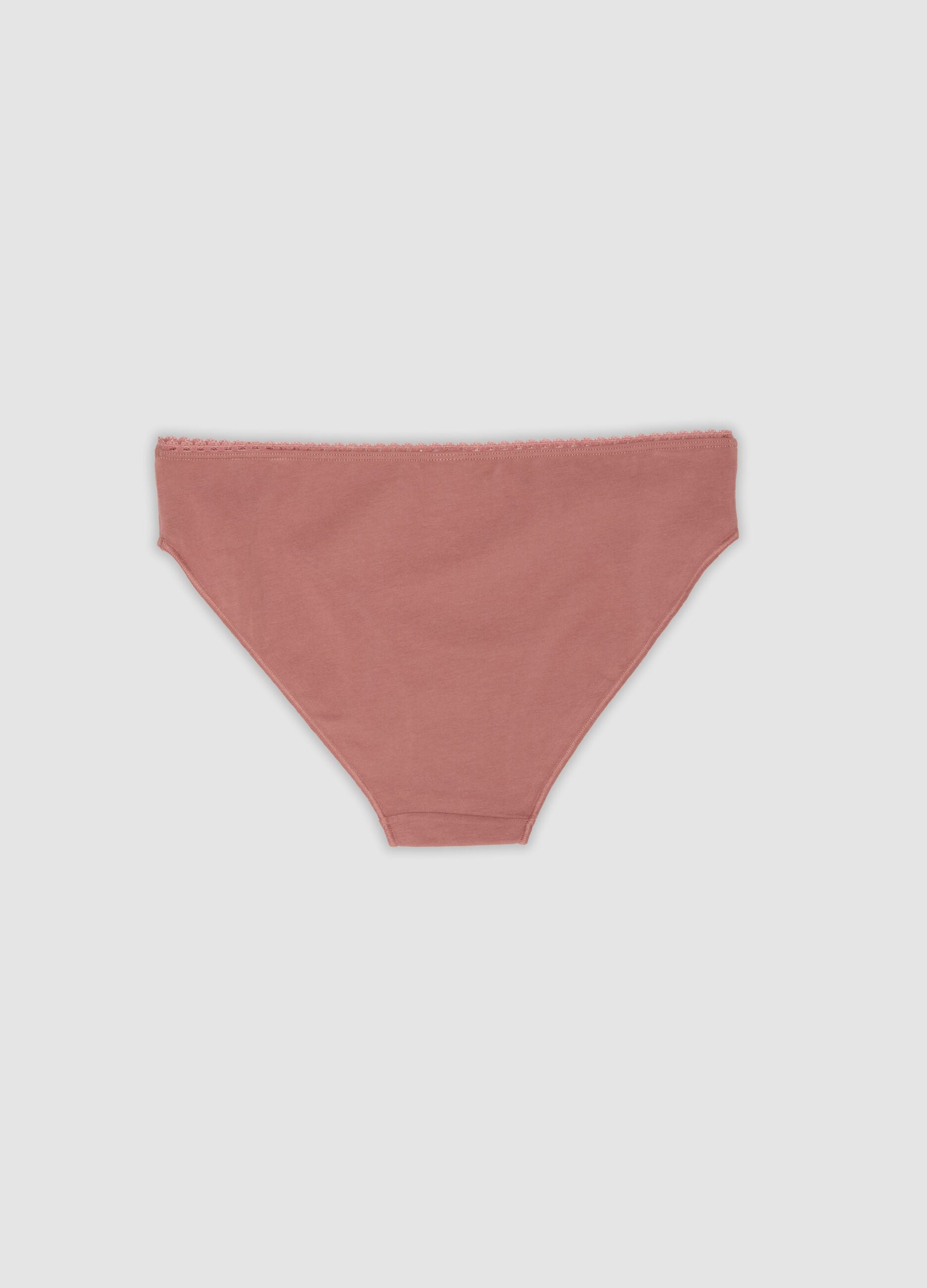 Tripack di slip multicolor in misto cotone organico elasticizzato