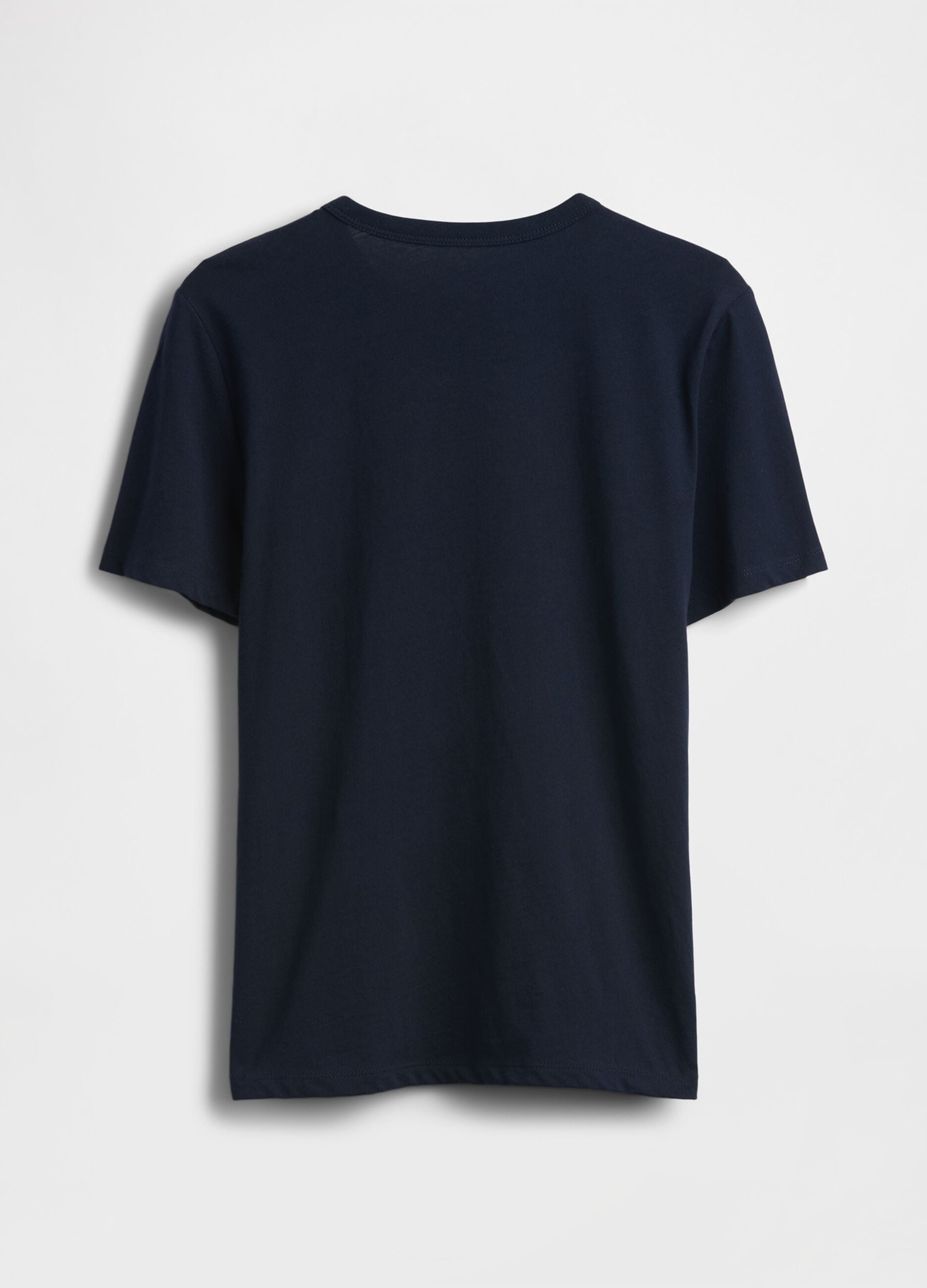 Blue pure cotton kids' T-shirt regular fit with logo