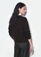 Brown stretch wool cardigan with deep V-neck, oversized fit_3