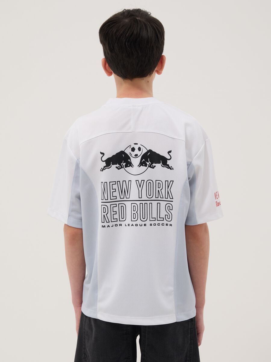 White oversized fit T-shirt with Red Bulls logo_2
