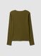 Green long-sleeved pure cotton T-shirt_6