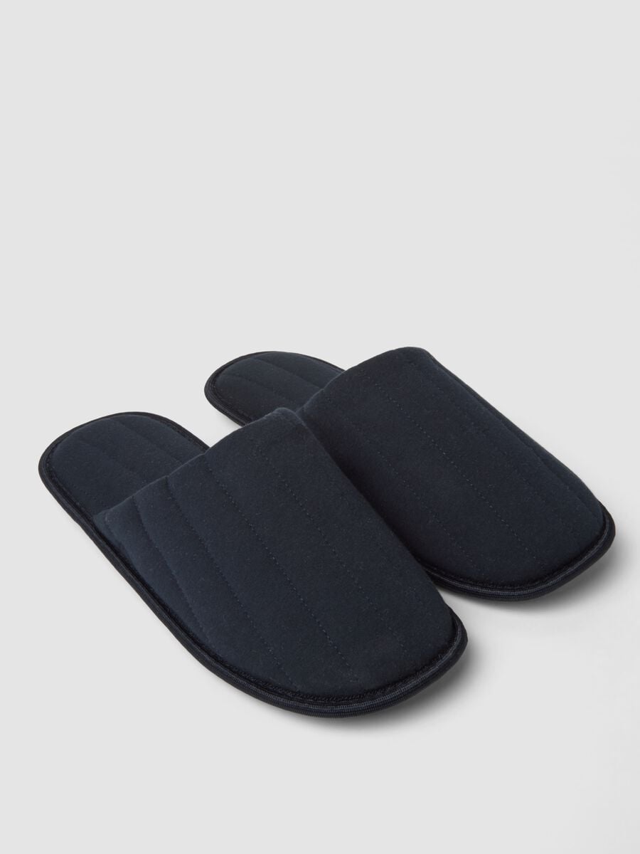 Padded blue slippers for home_2