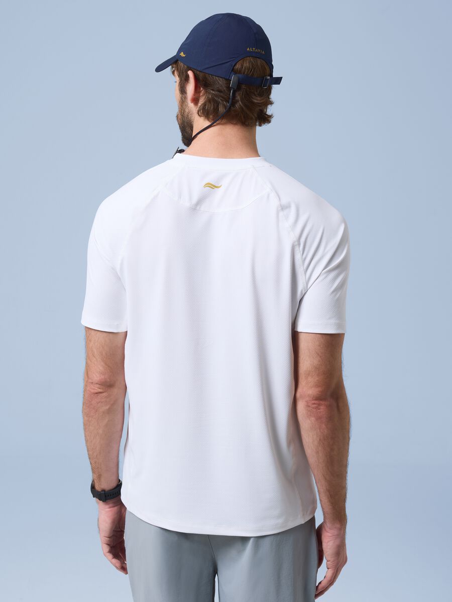 T-shirt bianca in tessuto elasticizzato ALTAVIA SAILING_3