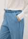 Blue wide leg denim trousers in pure cotton with elastic waistband_3