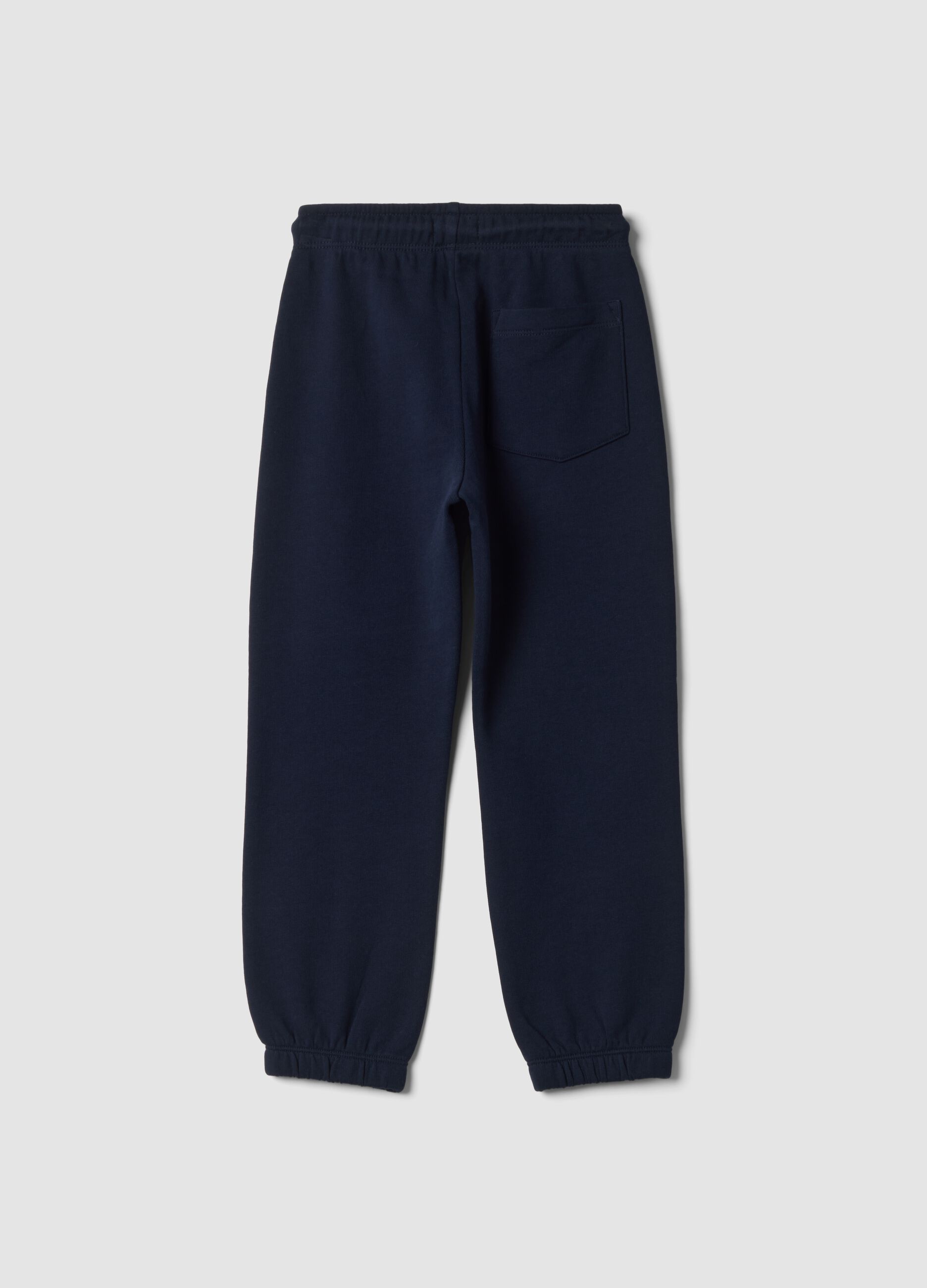 Blue pure cotton joggers with print