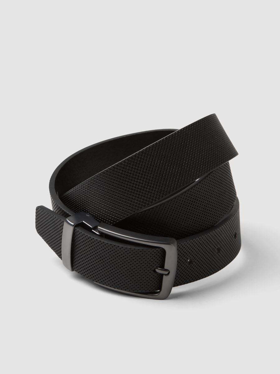 Black belt with rectangular buckle_2