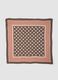 Brown polka-dot viscose and wool blend scarf_1