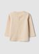 Beige organic cotton crew-neck T-shirt_1