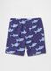 Blue Shorts with Shark Print Kids 2025_1