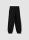 Black pure organic cotton jogger trousers for boys, relaxed fit_4