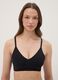 Black stretch-fabric bra with removable cups_0