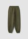 Green cotton-blend jogger trousers with drawstring_2