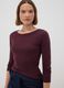 Purple pure cotton crew-neck T-shirt, regular fit_2