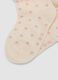 Multicolour stretch cotton blend socks tripack for baby girls_1