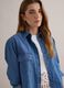 Regular fit blue denim pure cotton shirt_0