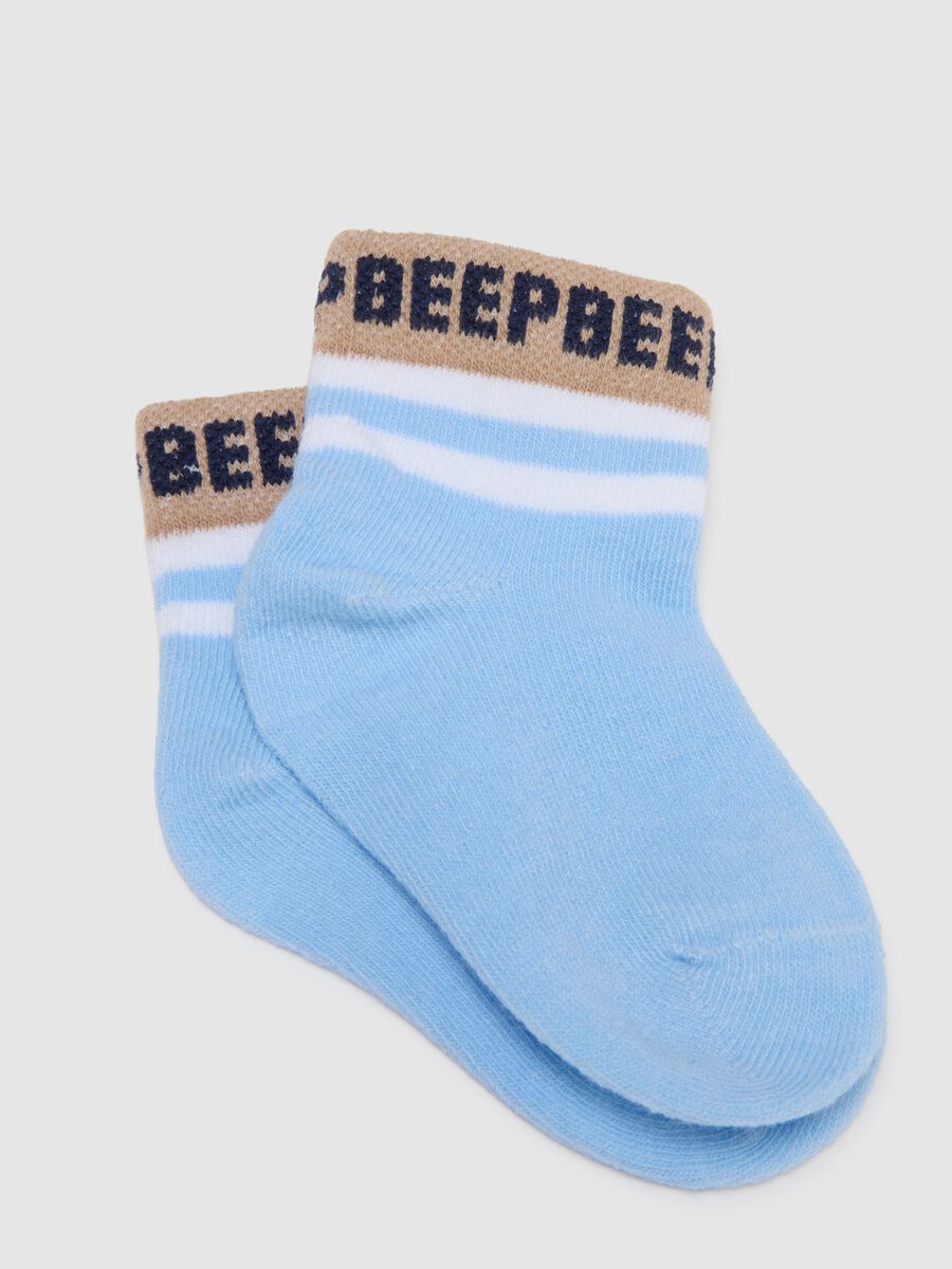 Newborn's multicolour cotton mix sock tripack with car prints_1