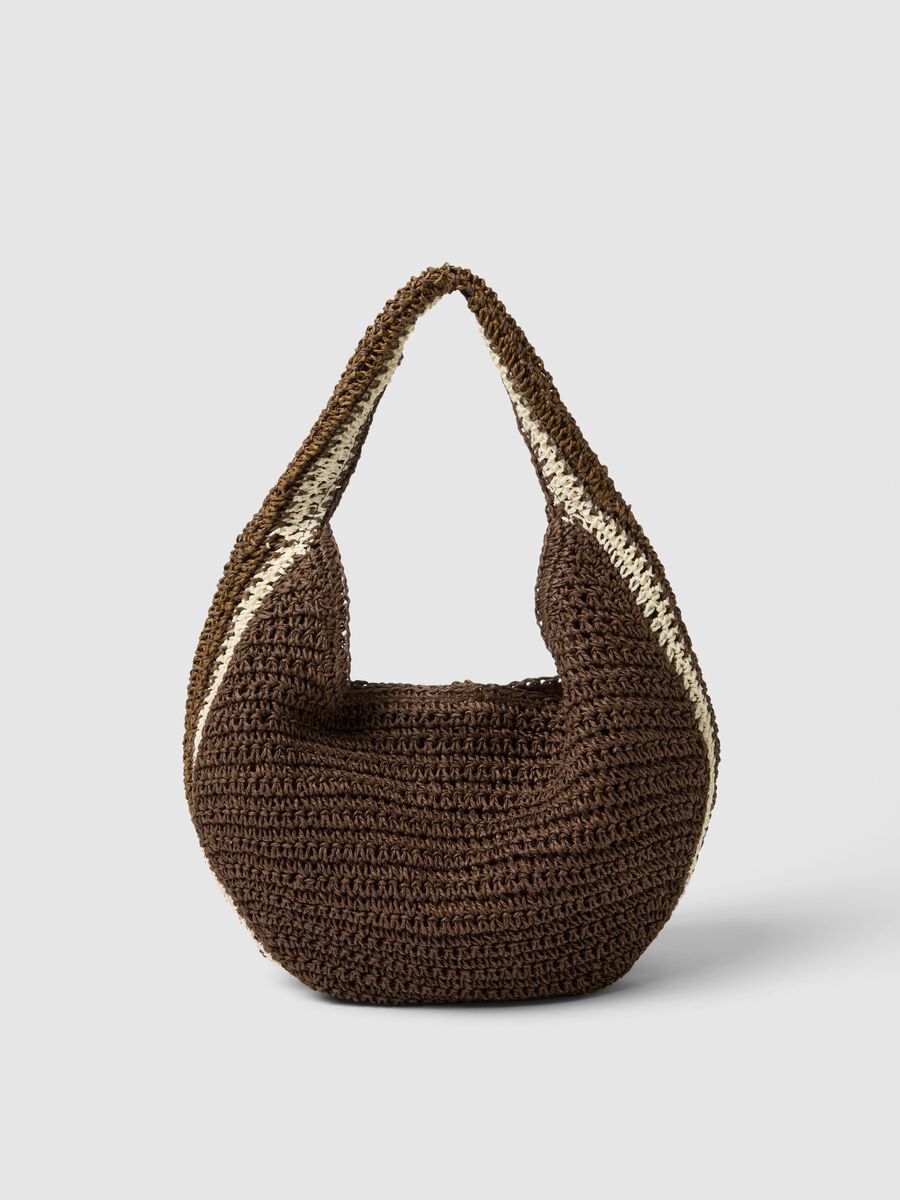 Brown pure paper fabric bag_1