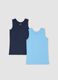 2-pack of multicolour boys' vests in pure organic cotton, regular fit_0