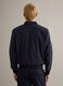 Blue regular fit bomber jacket with full zip_3