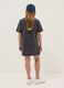 Black pure cotton mini dress with short sleeves_1