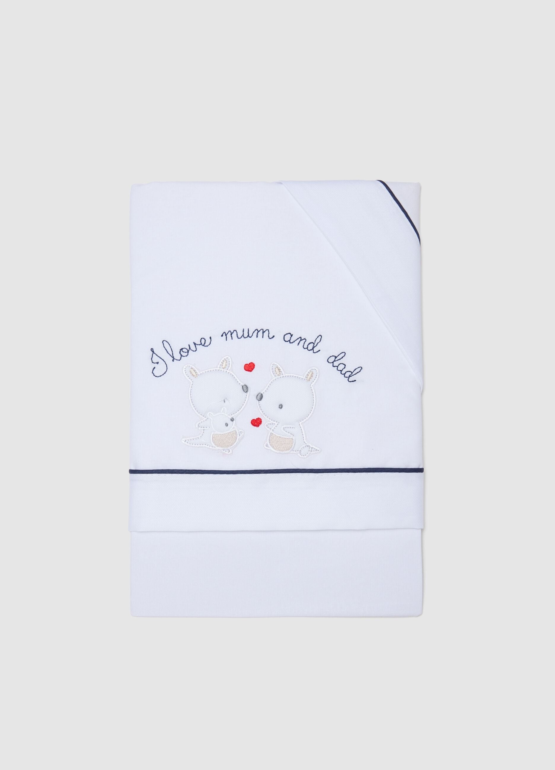 Pure White Cotton Baby Sheet