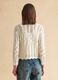 White Cotton Lace Cardigan Regular Fit Deep V_2