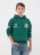 Green cotton-blend hoodie with Celtics print for boys_1