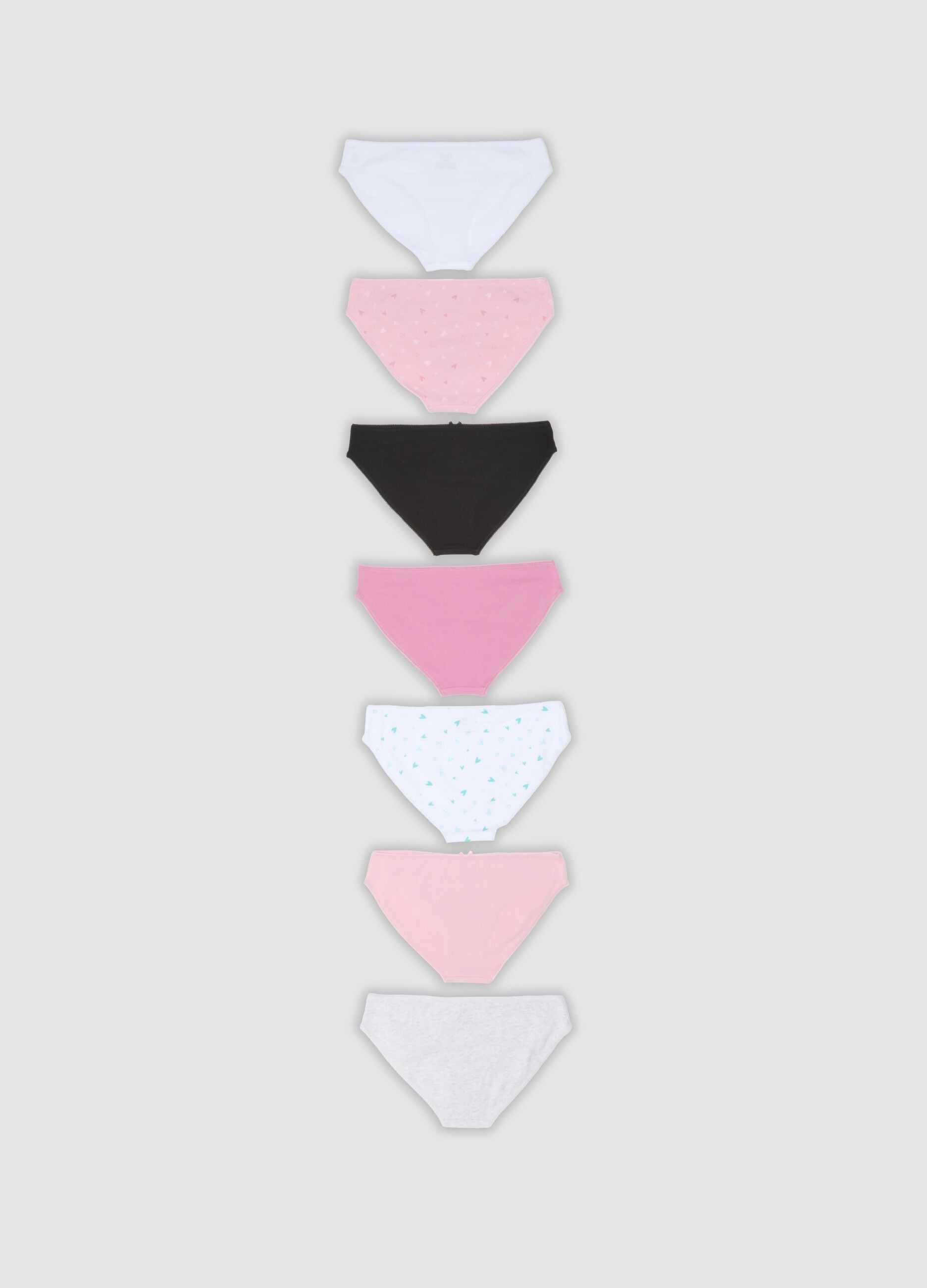 Girls&rsquo; 7-pack multicolour organic cotton briefs