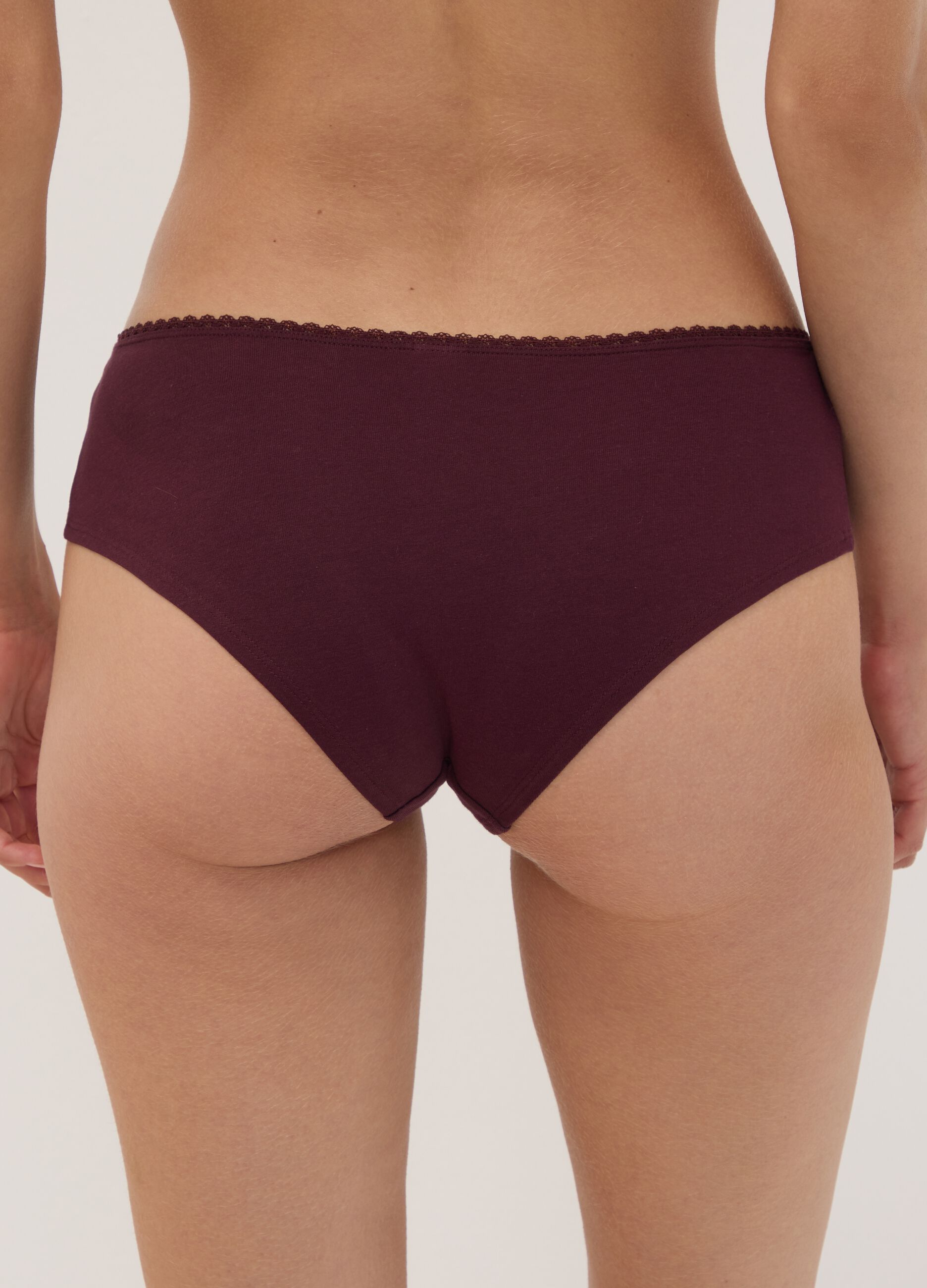 3-pack of multicolour organic stretch cotton hipster briefs