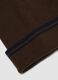 Brown jersey-knit beanie with striped turn-up_1
