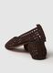 Comfortable brown ballet flats with perforated design_1