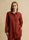 Red pure linen oversized shirt_1