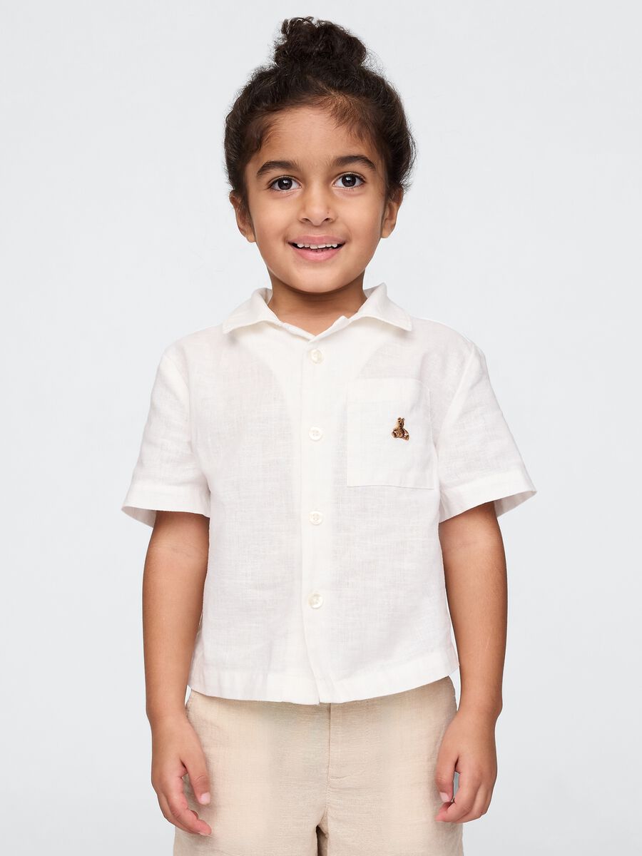 Linen and Cotton Shirt for Boys GAP Kids_0