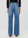Light blue pure cotton high-waisted wide-leg denim jeans_2
