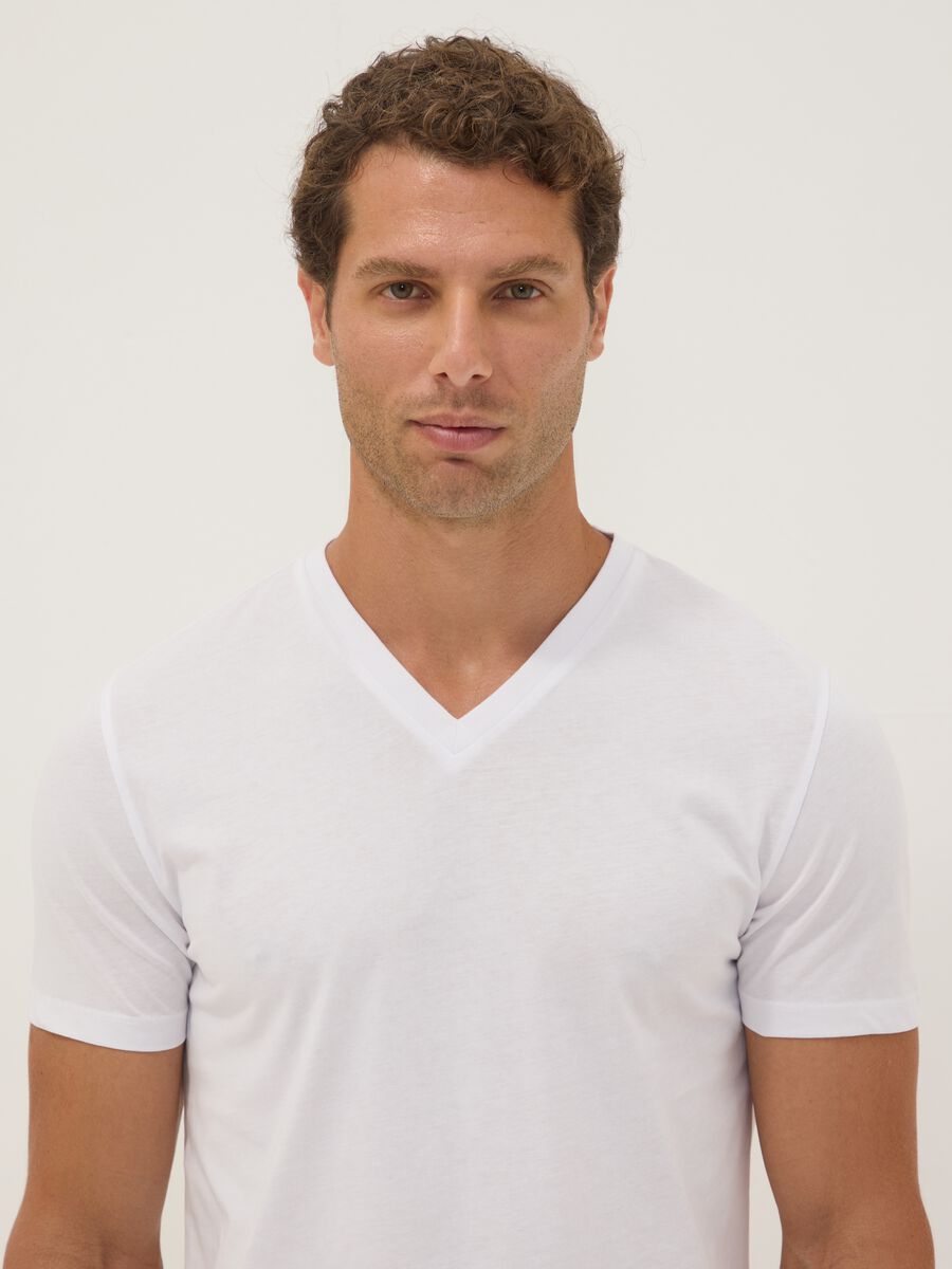 3-pack of white organic cotton V-neck T-shirts_1