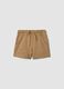 Shorts jogger beige in puro cotone da bimbo regular fit_0