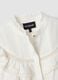 White pure cotton shirt with Mandarin collar and ruffles_1