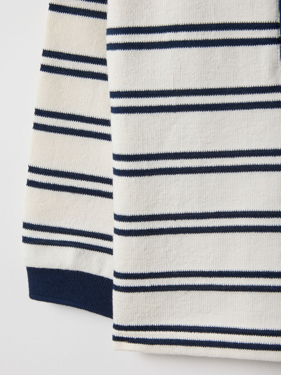 Polo in misto cotone a righe multicolor regular fit da bimbo_3