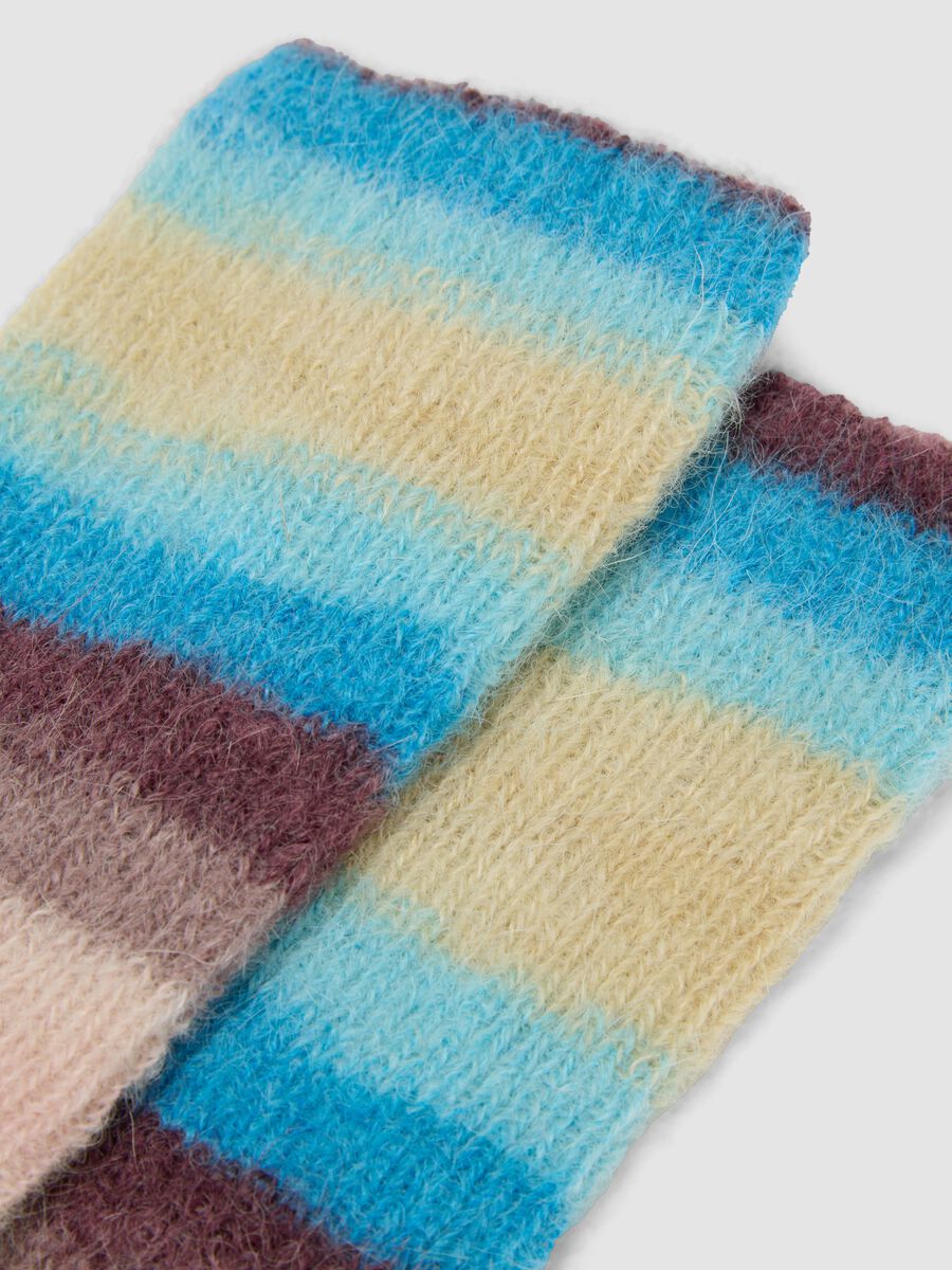 Calzini multicolor a righe in mohair e alpaca elasticizzata_2