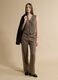 Brown regular-fit formal trousers in stretch viscose_0