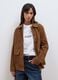 Brown genuine leather jacket in regular fit_2