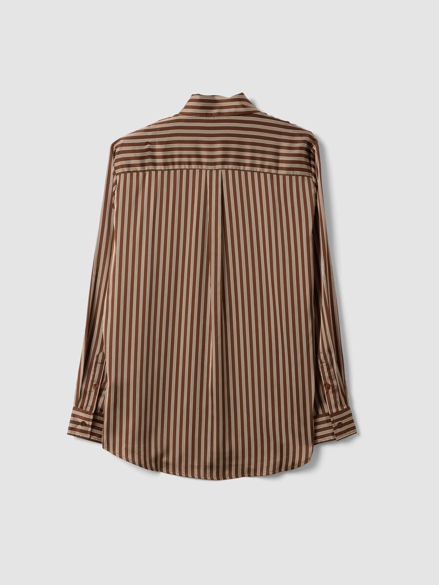 Brown striped stretch-fabric shirt, regular fit_2