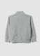 Grey organic cotton sweatshirt with high neck for boys_1