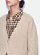 Beige stretch cardigan with deep V-neck_2
