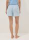 Blue striped pure cotton pyjama shorts, regular fit_2