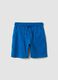 Blue organic cotton shorts with elasticated waist_0